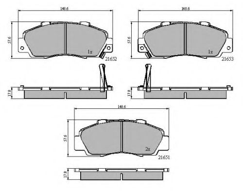 set placute frana,frana disc