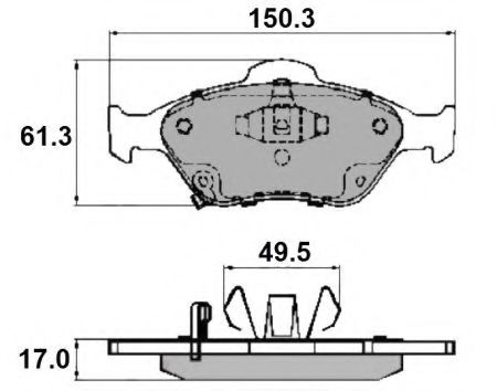 set placute frana,frana disc