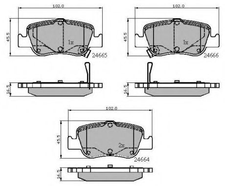 set placute frana,frana disc