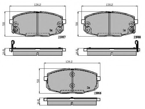 set placute frana,frana disc