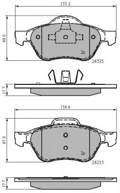 set placute frana,frana disc