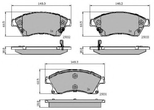 set placute frana,frana disc