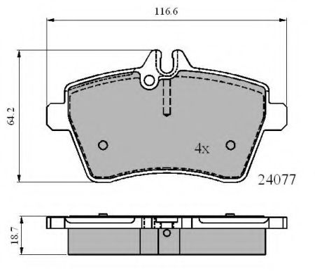 set placute frana,frana disc