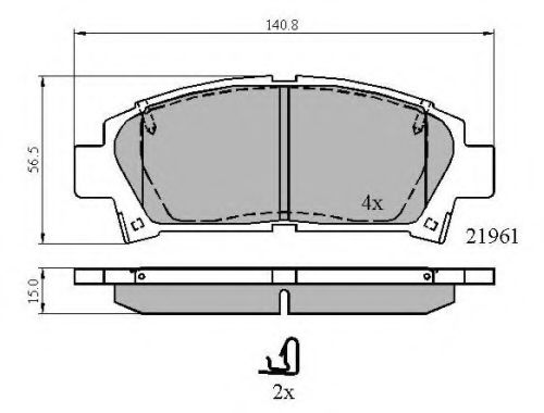 set placute frana,frana disc