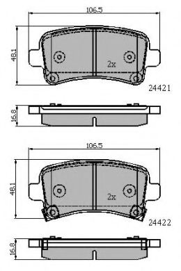 set placute frana,frana disc