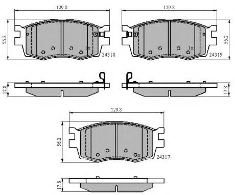 set placute frana,frana disc