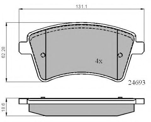 set placute frana,frana disc