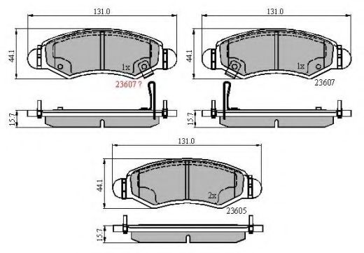 set placute frana,frana disc