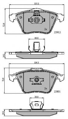 set placute frana,frana disc