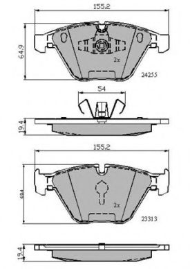 set placute frana,frana disc