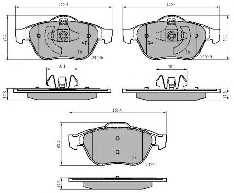 set placute frana,frana disc