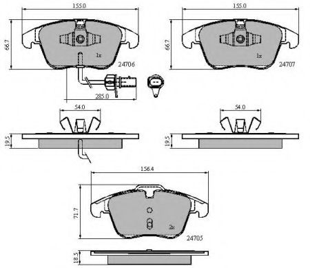 set placute frana,frana disc