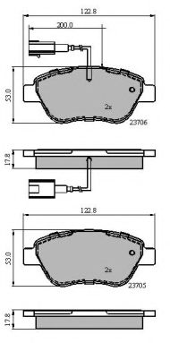 set placute frana,frana disc