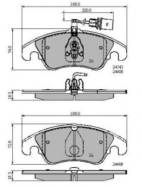 set placute frana,frana disc