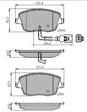 set placute frana,frana disc