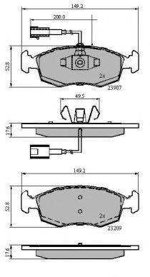 set placute frana,frana disc