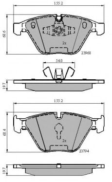 set placute frana,frana disc