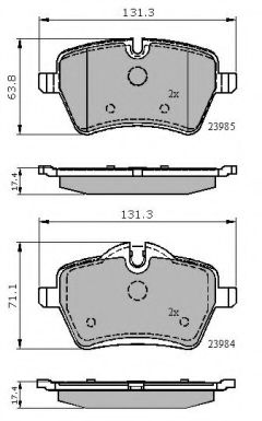 set placute frana,frana disc