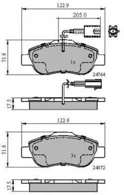 set placute frana,frana disc