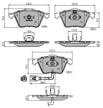 set placute frana,frana disc