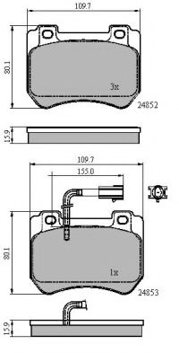 set placute frana,frana disc