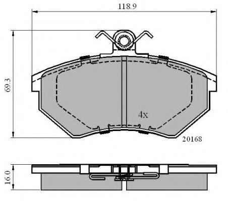 set placute frana,frana disc