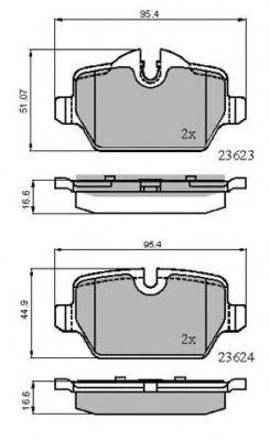 set placute frana,frana disc