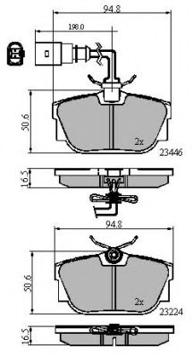 set placute frana,frana disc