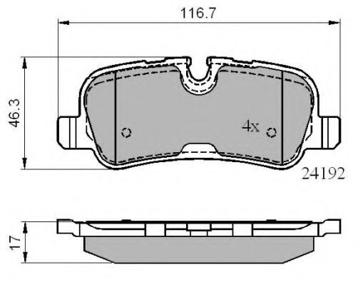 set placute frana,frana disc