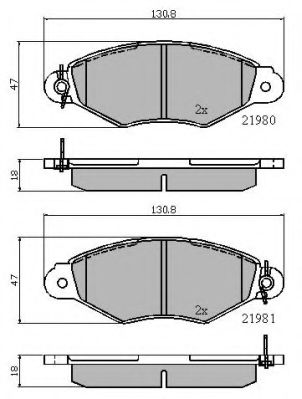 set placute frana,frana disc