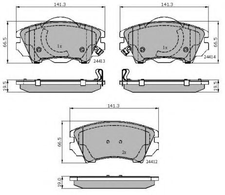 set placute frana,frana disc