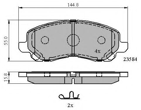 set placute frana,frana disc