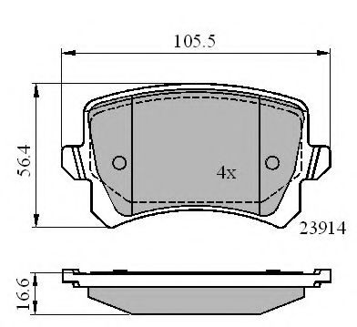 set placute frana,frana disc