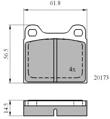 set placute frana,frana disc