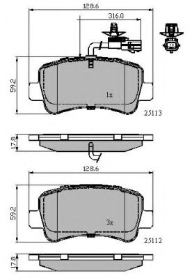 set placute frana,frana disc