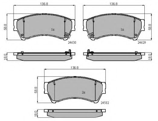 set placute frana,frana disc