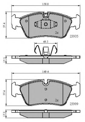 set placute frana,frana disc