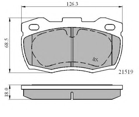 set placute frana,frana disc