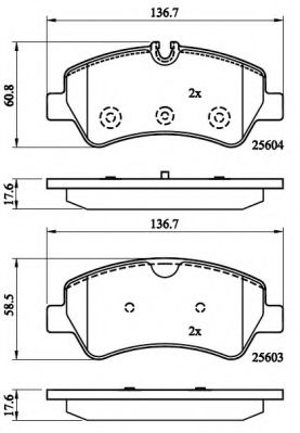 set placute frana,frana disc