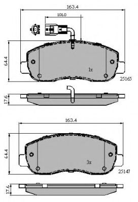 set placute frana,frana disc