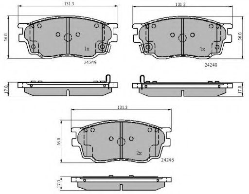 set placute frana,frana disc