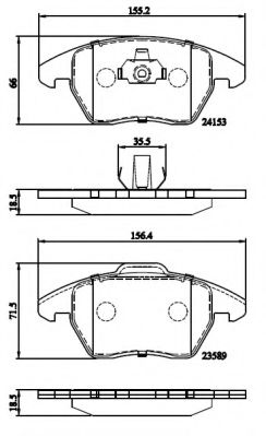 set placute frana,frana disc