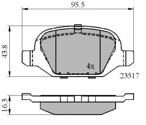 set placute frana,frana disc