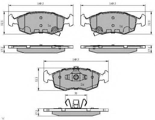 set placute frana,frana disc