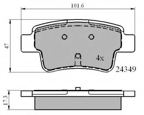 set placute frana,frana disc