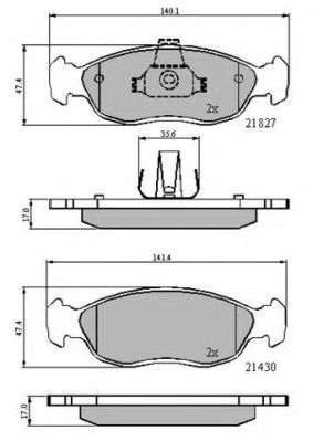 set placute frana,frana disc