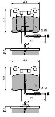 set placute frana,frana disc