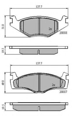 set placute frana,frana disc