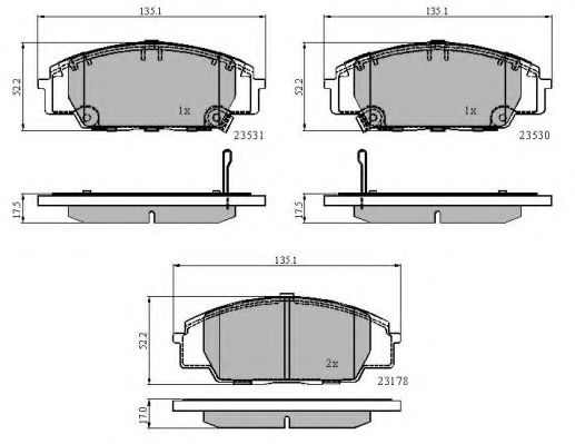 set placute frana,frana disc