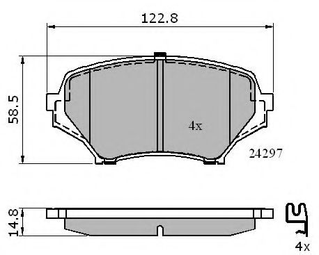 set placute frana,frana disc